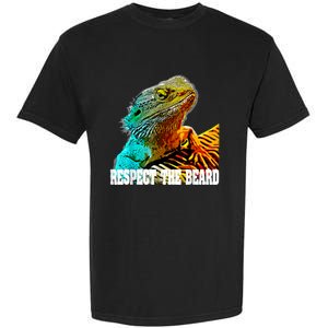 Respect The Beard Funny Bearded Dragon Garment-Dyed Heavyweight T-Shirt