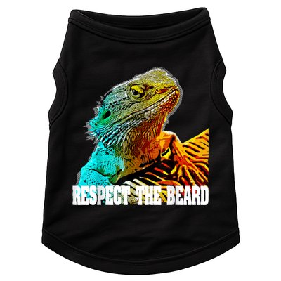 Respect The Beard Funny Bearded Dragon Doggie Tank