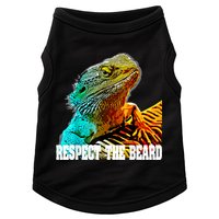Respect The Beard Funny Bearded Dragon Doggie Tank