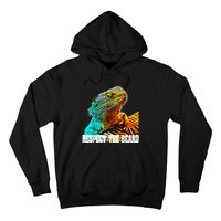 Respect The Beard Funny Bearded Dragon Hoodie