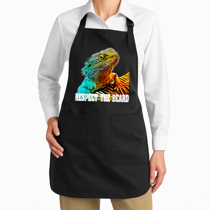 Respect The Beard Funny Bearded Dragon Apron