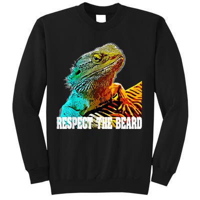 Respect The Beard Funny Bearded Dragon Sweatshirt