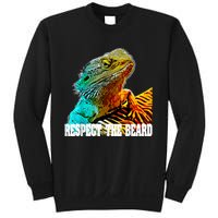 Respect The Beard Funny Bearded Dragon Sweatshirt