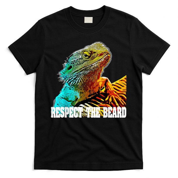 Respect The Beard Funny Bearded Dragon T-Shirt