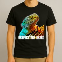 Respect The Beard Funny Bearded Dragon T-Shirt