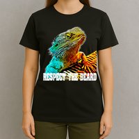 Respect The Beard Funny Bearded Dragon T-Shirt