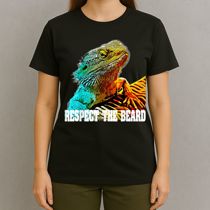 Respect The Beard Funny Bearded Dragon T-Shirt