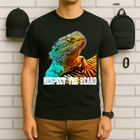 Respect The Beard Funny Bearded Dragon T-Shirt