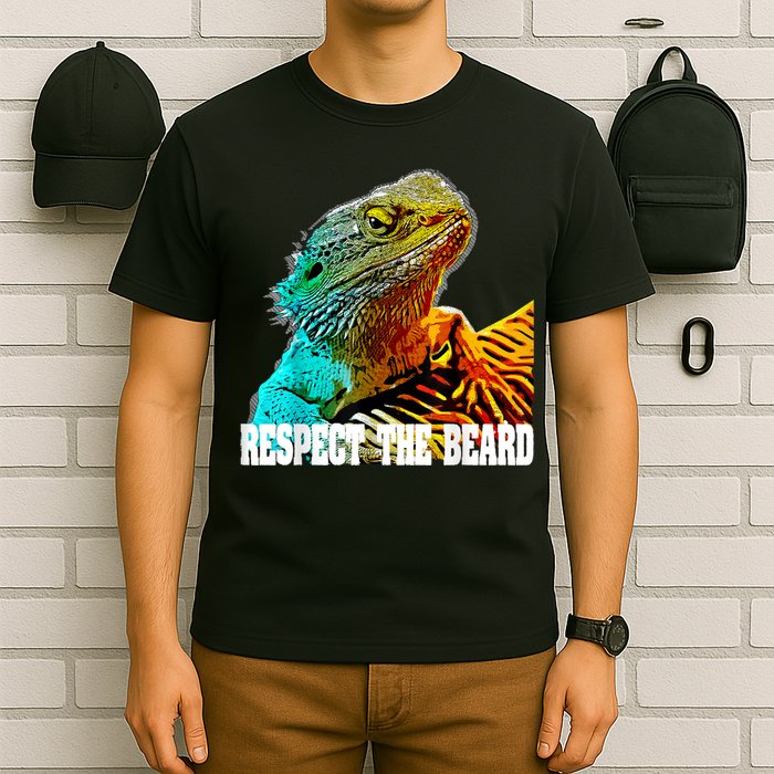 Respect The Beard Funny Bearded Dragon T-Shirt