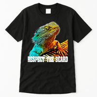 Respect The Beard Funny Bearded Dragon Tall T-Shirt