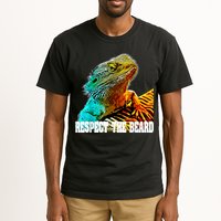 Respect The Beard Funny Bearded Dragon Tall T-Shirt