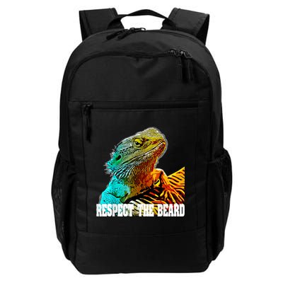 Respect The Beard Funny Bearded Dragon Backpack