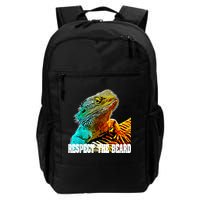 Respect The Beard Funny Bearded Dragon Backpack