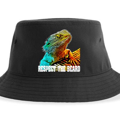 Respect The Beard Funny Bearded Dragon Sustainable Bucket Hat