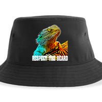 Respect The Beard Funny Bearded Dragon Sustainable Bucket Hat