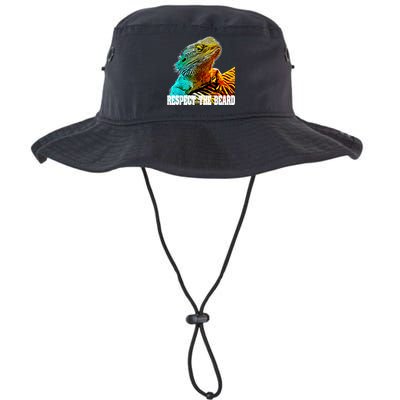 Respect The Beard Funny Bearded Dragon Bucket Hat
