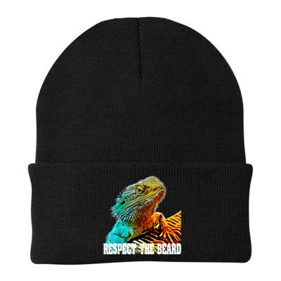Respect The Beard Funny Bearded Dragon Beanie