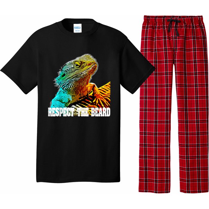 Respect The Beard Funny Bearded Dragon Pajama Set