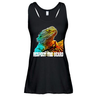 Respect The Beard Funny Bearded Dragon Ladies Essential Flowy Tank