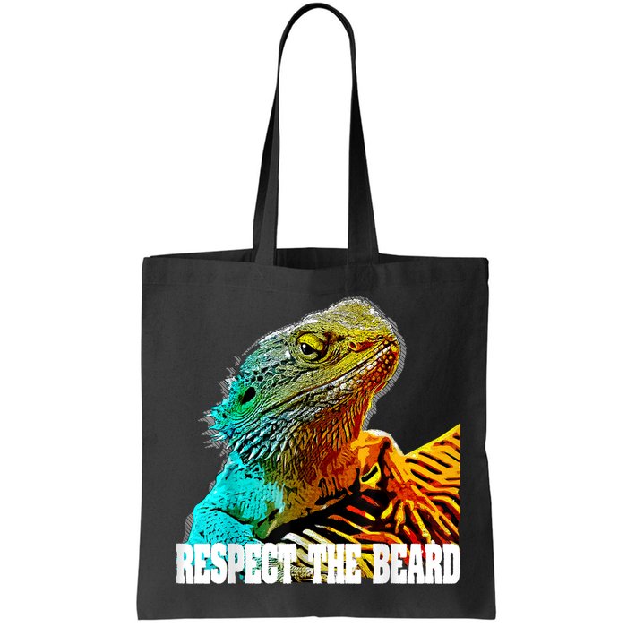 Respect The Beard Funny Bearded Dragon Bag