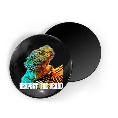 Respect The Beard Funny Bearded Dragon Magnet