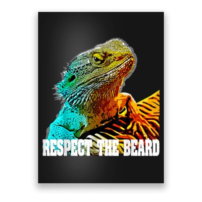 Respect The Beard Funny Bearded Dragon Poster