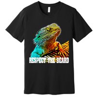 Respect The Beard Funny Bearded Dragon Premium T-Shirt