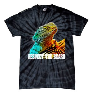 Respect The Beard Funny Bearded Dragon Tie-Dye T-Shirt