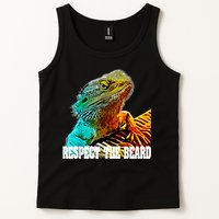 Respect The Beard Funny Bearded Dragon Tank Top
