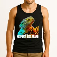 Respect The Beard Funny Bearded Dragon Tank Top
