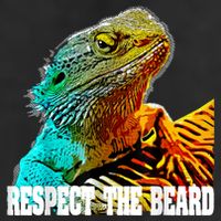 Respect The Beard Funny Bearded Dragon Golf Towel