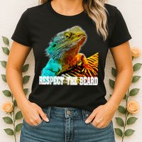 Respect The Beard Funny Bearded Dragon Womens T-Shirt