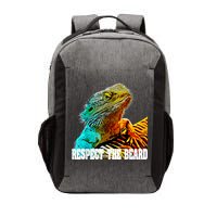 Respect The Beard Funny Bearded Dragon Vector Backpack