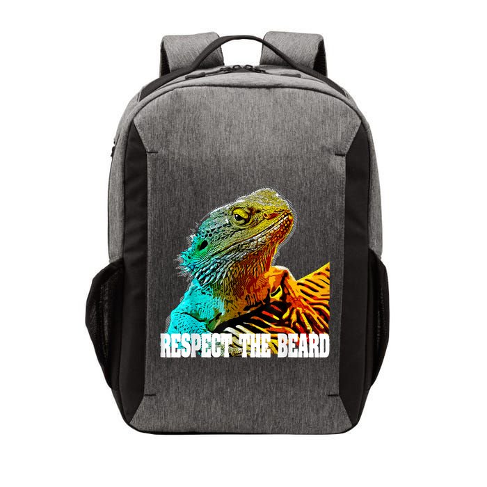Respect The Beard Funny Bearded Dragon Vector Backpack