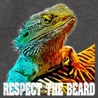 Respect The Beard Funny Bearded Dragon Vector Backpack