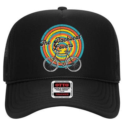 Retro The Backseat Lovers Indie Rock Band Vintage Design  High Crown Mesh Back Trucker Hat