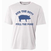 Rub The Butt Pull The Pork Cooling Performance Crew T-Shirt