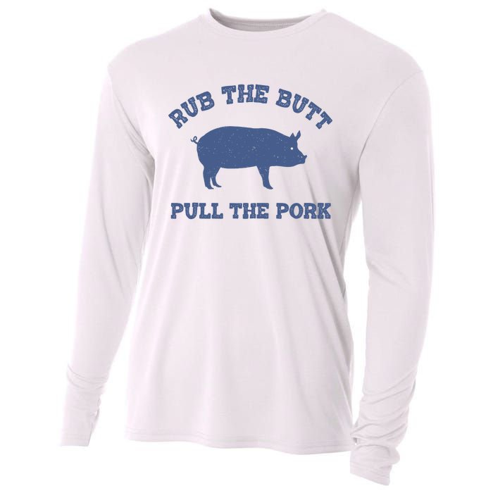 Rub The Butt Pull The Pork Cooling Performance Long Sleeve Crew