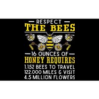 Respect The Bees 16 Ounces Of Honey Requires 1152 Bees To Bumper Sticker