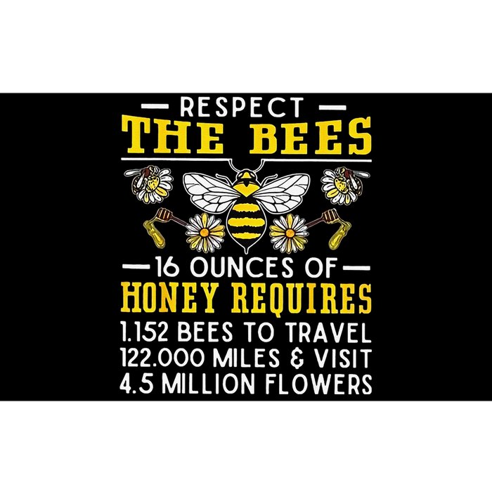 Respect The Bees 16 Ounces Of Honey Requires 1152 Bees To Bumper Sticker