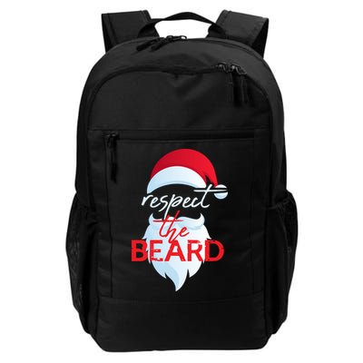 Respect The Beard Santa Claus Funny Christmas Backpack