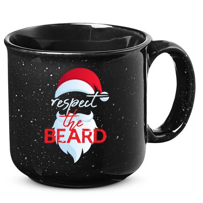Respect The Beard Santa Claus Funny Christmas 15oz Campfire Ceramic Mug