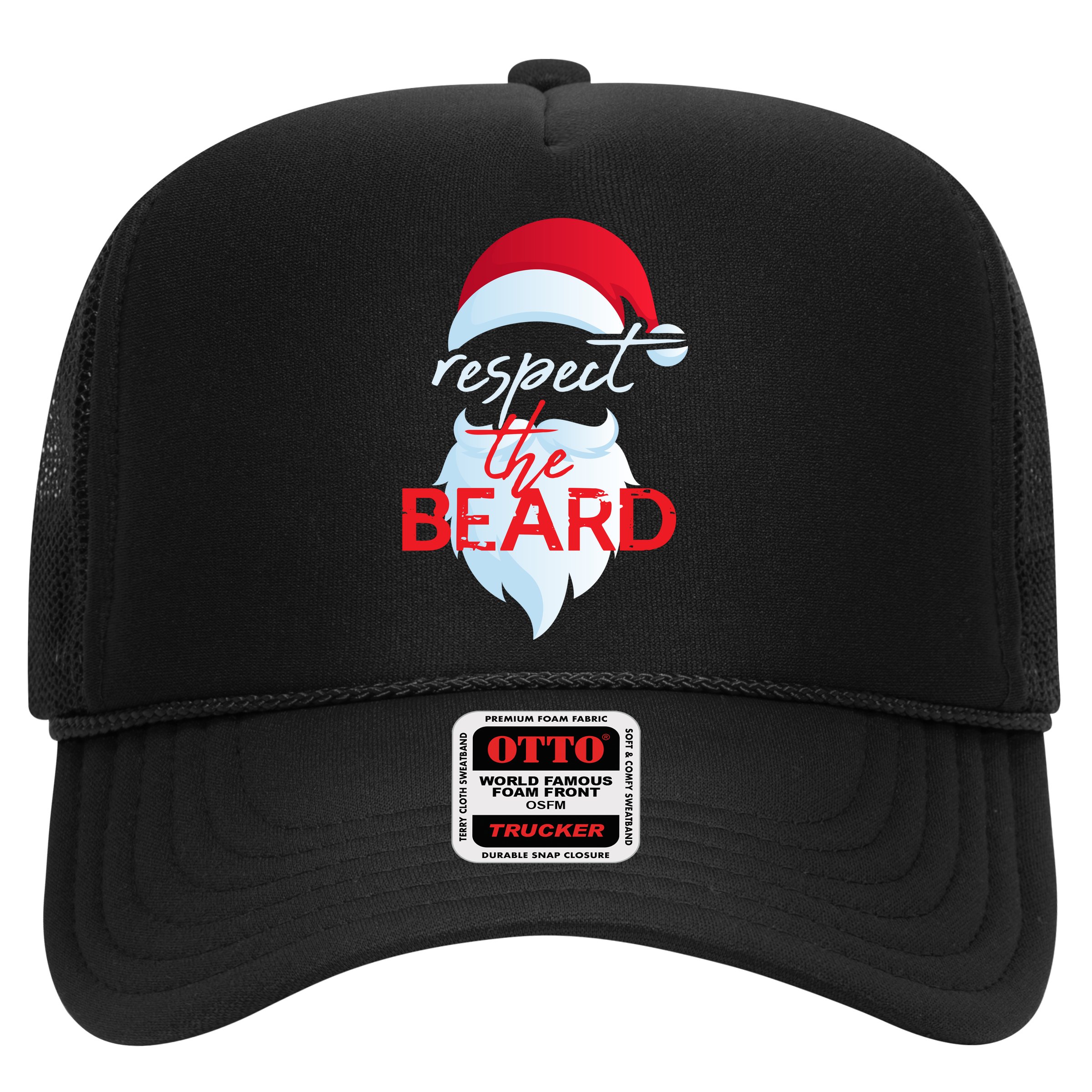 Respect The Beard Santa Claus Funny Christmas Hat