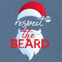 Respect The Beard Santa Claus Funny Christmas Garment-Dyed Sweatshirt