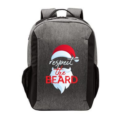 Respect The Beard Santa Claus Funny Christmas Vector Backpack