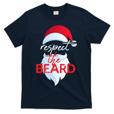 Respect The Beard Santa Claus Funny Christmas T-Shirt