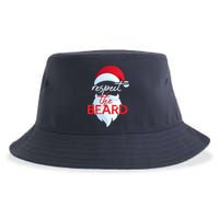Respect The Beard Santa Claus Funny Christmas Sustainable Bucket Hat
