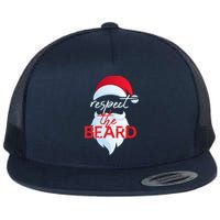 Respect The Beard Santa Claus Funny Christmas Flatbill Hat