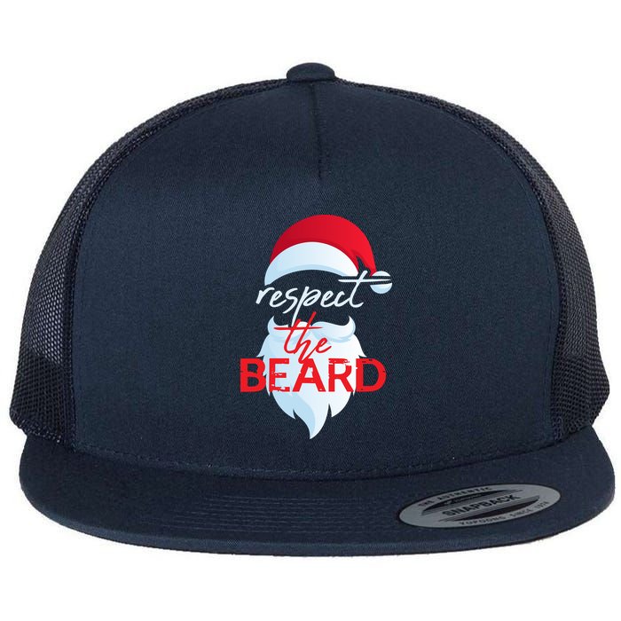 Respect The Beard Santa Claus Funny Christmas Flatbill Hat