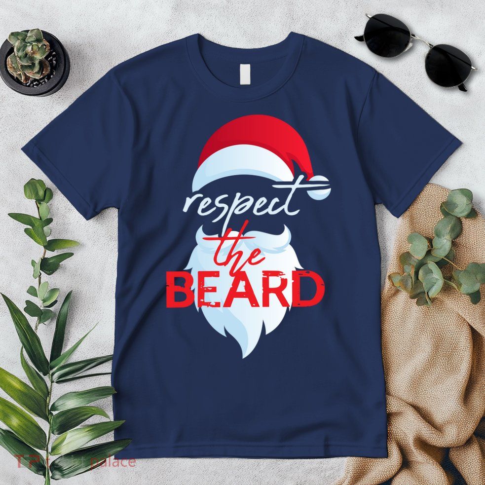 Respect The Beard Santa Claus Funny Christmas Premium T-Shirt